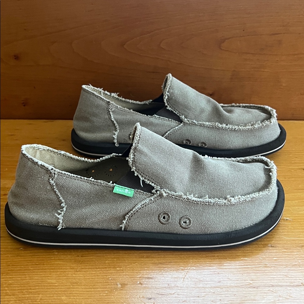 Sanuk Donny Men's Olive Slip-On Loafers